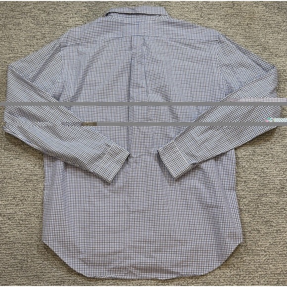 Polo Ralph Lauren Classic Fit Plaid Blue Button Down Shirt Mens Large Navy Pony - Picture 6 of 9